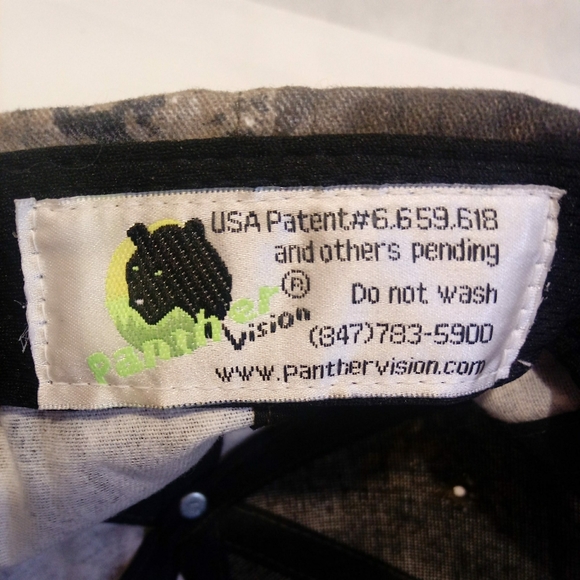 Panther Bison Baseball Cap Camo Print With 2 Led Lights EUC Vented - Picture 7 of 10